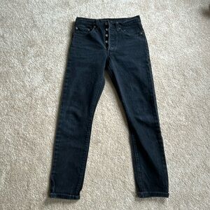 Levi’s 501 Skinny Jeans Washed Black W 26 x L 30